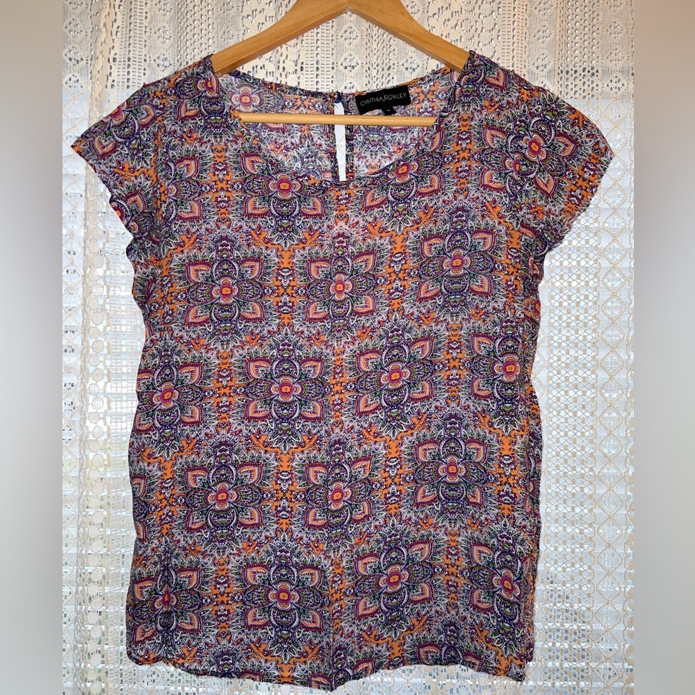Cynthia Rowley Medium Short Sleeve Blouse